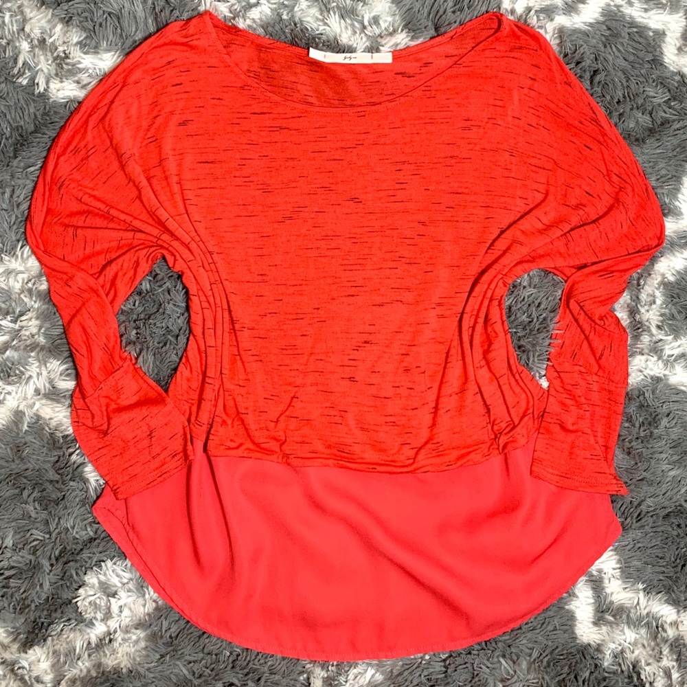 Gibson oversized top w/ 3/4 length sleeves SzL